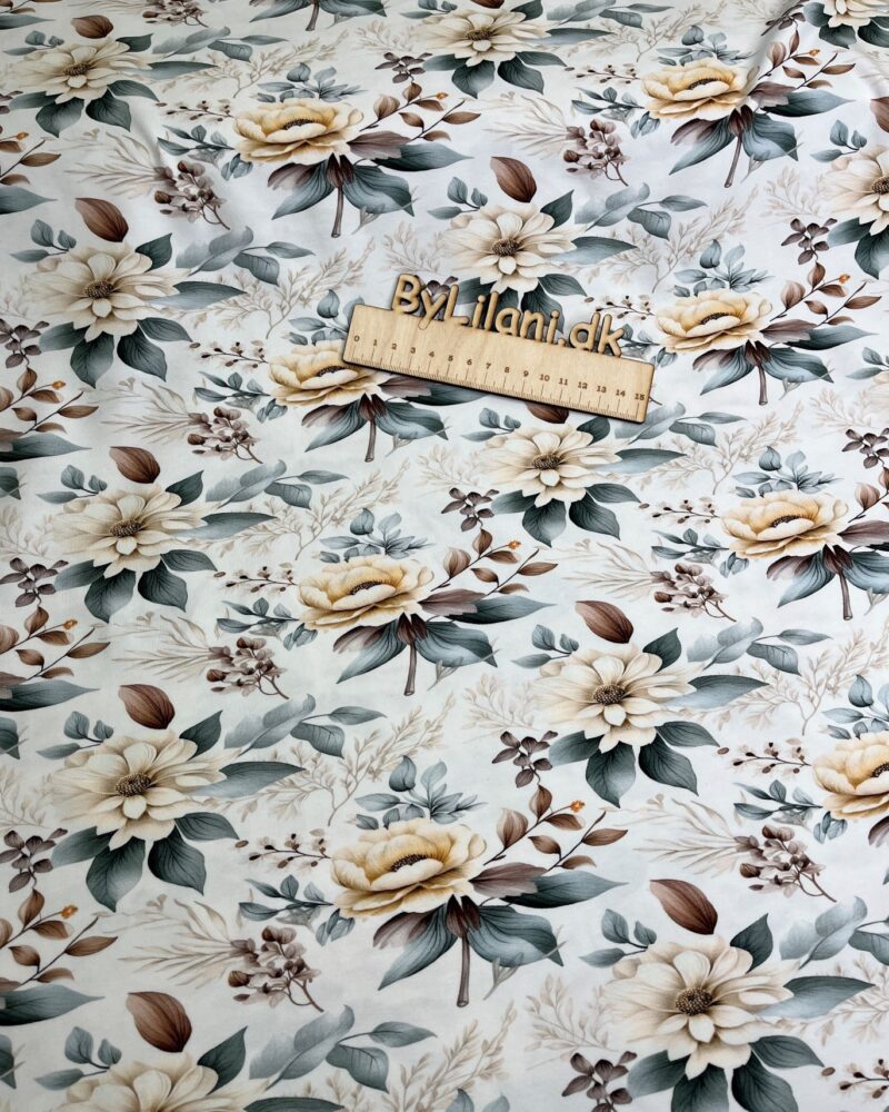 Jersey  – Stof rest - Nutty FLowers