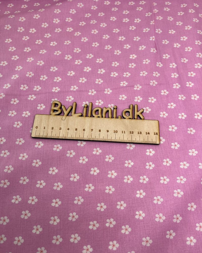 Bomuld Poplin stof trykt blomster, Pink