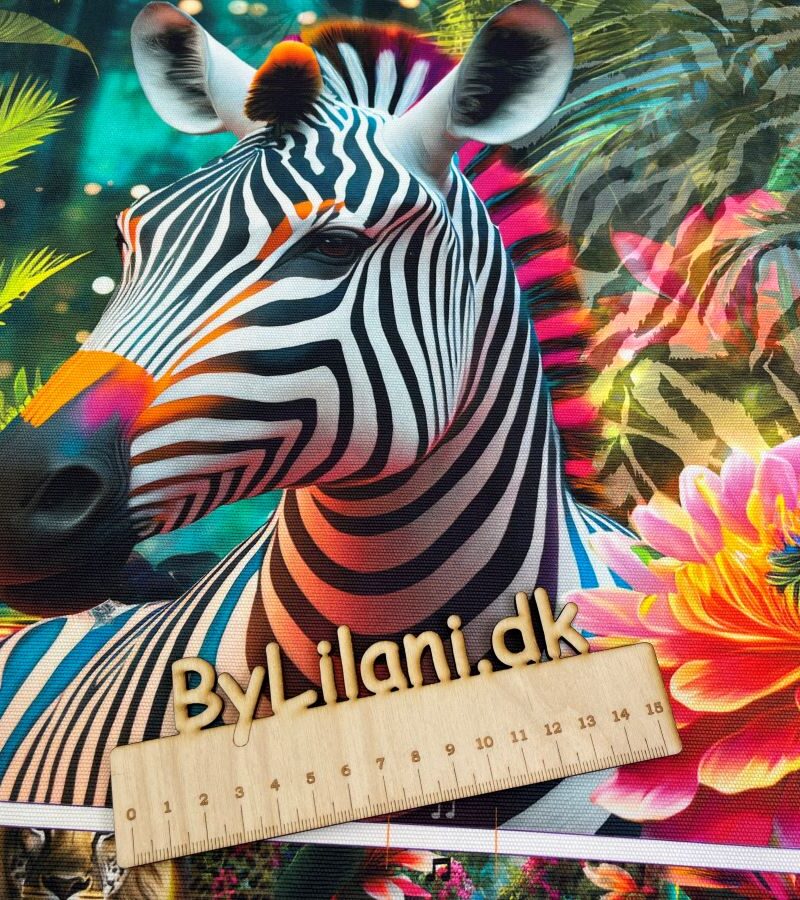 Digital panel print taske - shopper - rejsetaske med Zebra