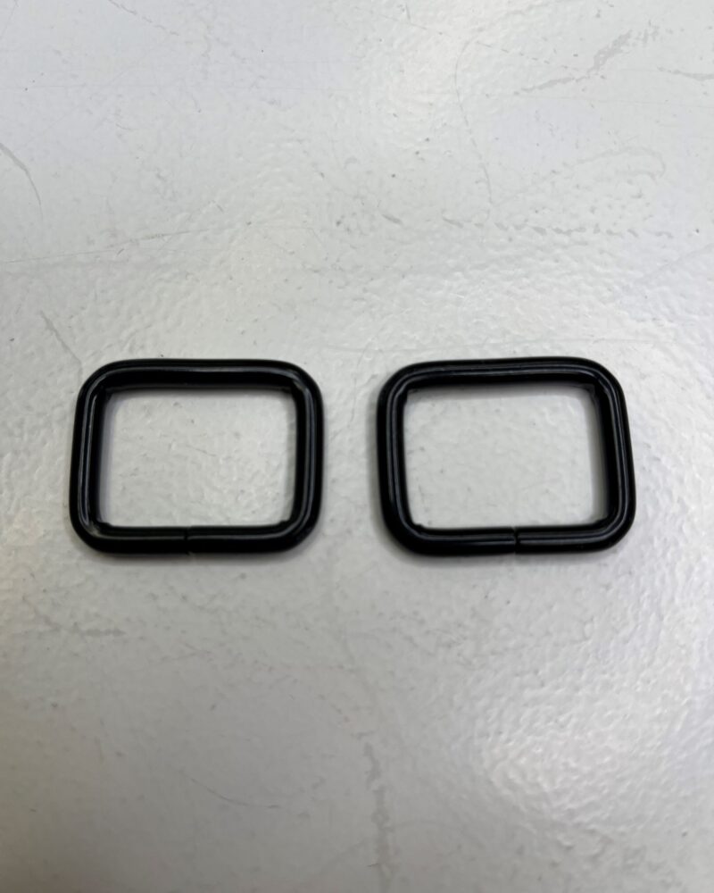 Rektangulære ring  - 25 mm - Sort