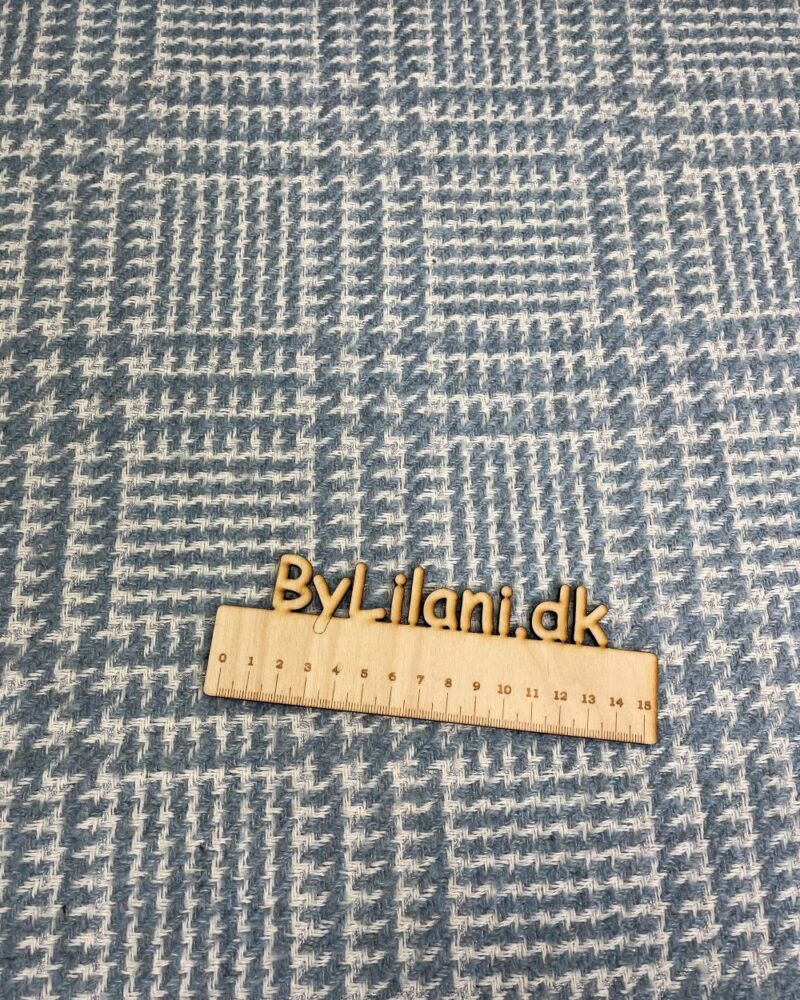 Uld med Polyester og Lurex - Blåternet med sølvtråde