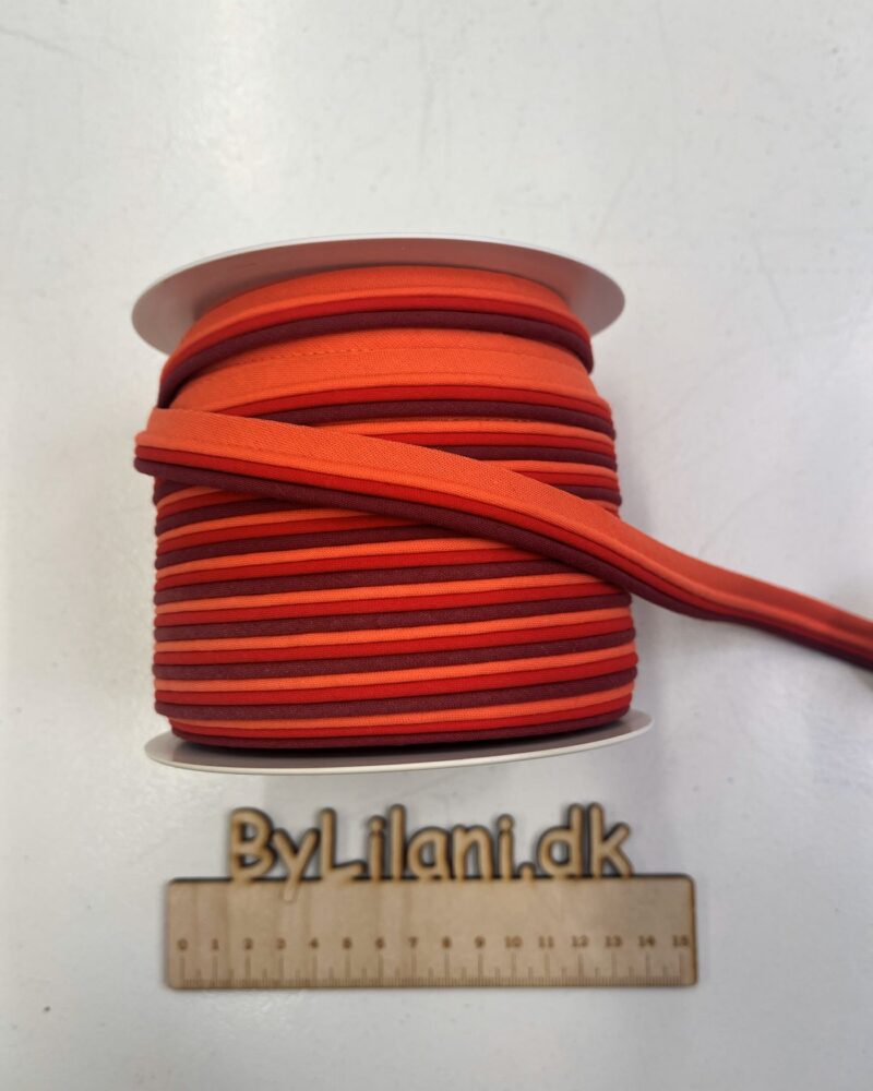 PipingBånd - trippel 15 mm - Rødlige farver