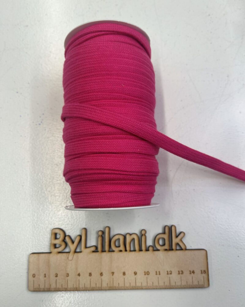 Anoraksnor - flad 10 mm - Pink
