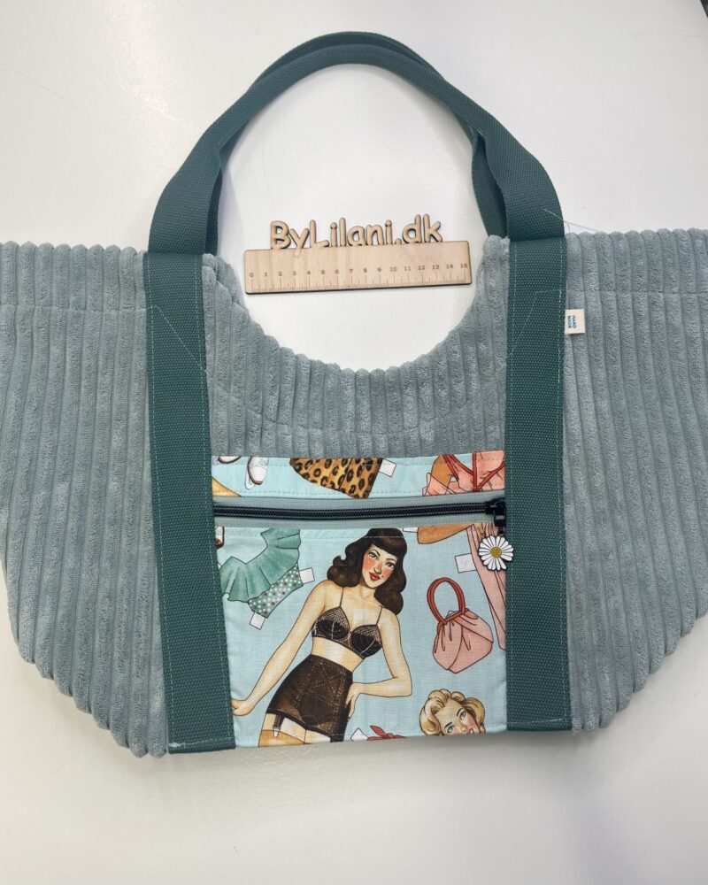 Strandtaske lille - Blå Dame