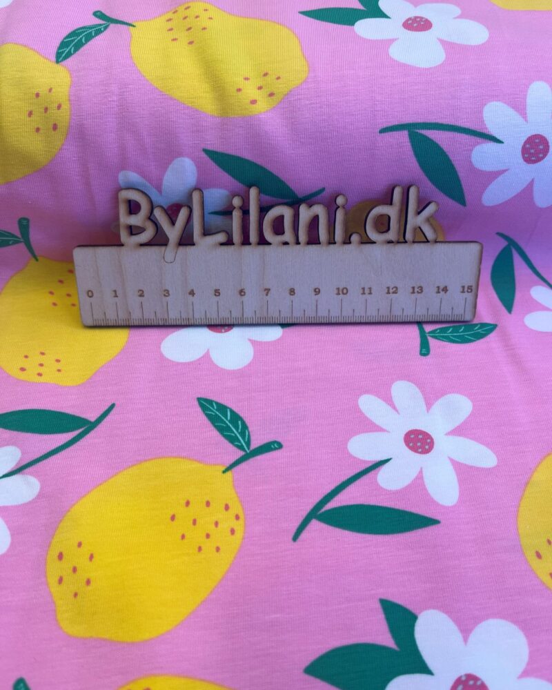 Jersey  – Stof rest - Citroner og blomster