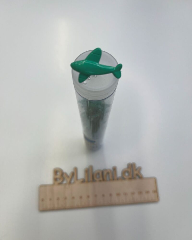 Knapper - Motiv - Grøn Flyvemaskine