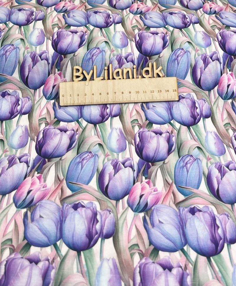 Jersey - Print - Lilla tulipan