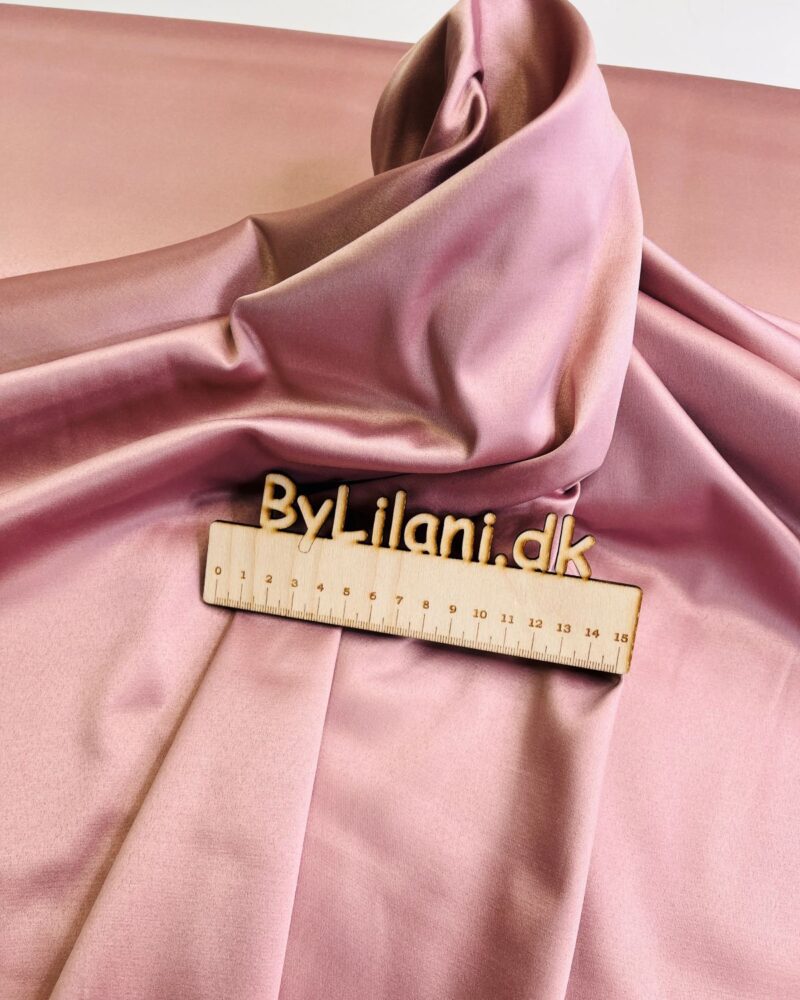 Vævet satin Shiny - Gammel rosa