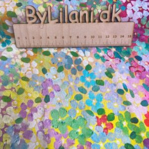 Viskose Jersey - Rest - Regnbue blomster