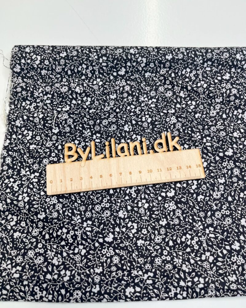 Patchwork - Sort/Hvid blomster
