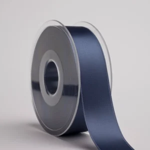 SatinLuxe Doble face bånd - 6 mm - Marine blå