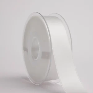 SatinLuxe Doble face bånd - 6 mm - Hvid